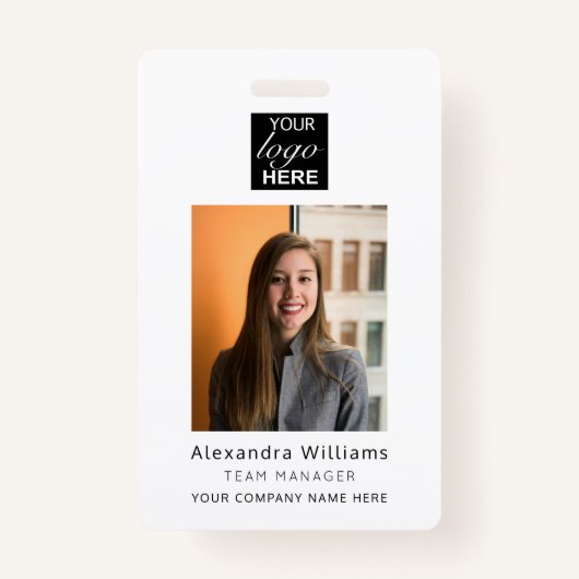 Werknemer foto ID Bedrijfsbeveiliging Badge (Voorkant)