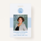 Werknemer foto ID Bedrijfsbeveiliging QR-code Badge (Voorkant)