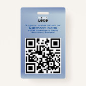 Werknemer Foto ID Company Security Bar Code Badge (Achterkant)