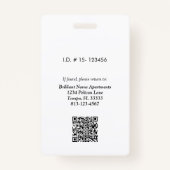 Werknemer Foto ID Goud Grijs Gepersonaliseerd Badge (Achterkant)