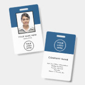 Werknemer Foto ID Logo Blue Badge (Front & Back)