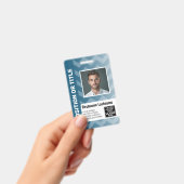 Werknemer Foto-ID - modern chevron, streepjescode  Badge (Handheld)