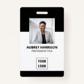 Werknemer Foto Modern Business Black Badge (Voorkant)
