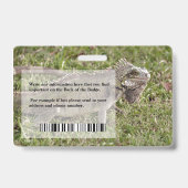 Werknemer Foto Name Logo Bar Code Business Badge (Achterkant)