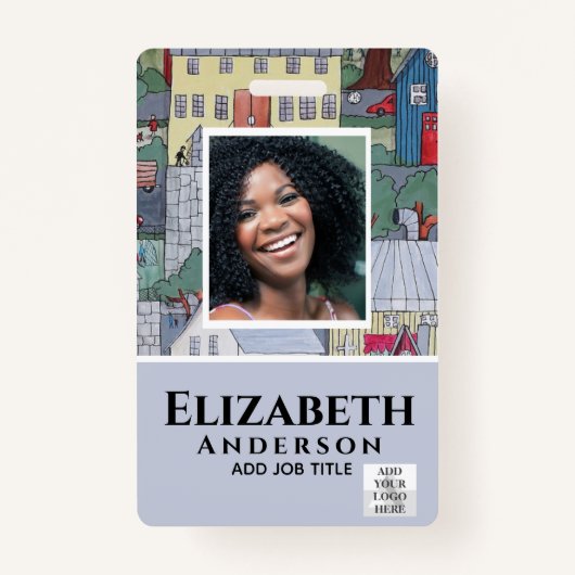 WERKNEMER FOTO PAS QR Code Barcode Eigendom Badge (Voorkant)