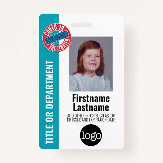 Werknemer Foto, streepjescode, Logo, gecoat Badge (Voorkant)