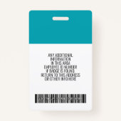 Werknemer Foto, streepjescode, Logo, gecoat Badge (Achterkant)