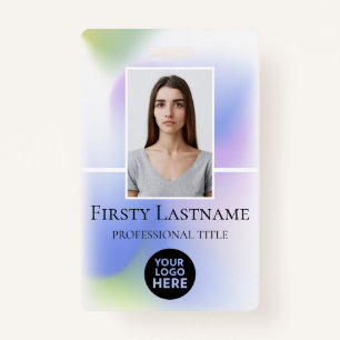 Werknemer - Foto, streepjescode, Logo, naamplaatje Badge