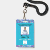 Werknemer Fotobalie Code Logo Aangepaste medische Badge (Voorzijde met lanyard)