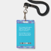 Werknemer Fotobalie Code Logo Aangepaste medische Badge (Achterkant met lanyard)