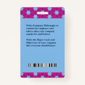 Werknemer Fotobalie Code Logo Medische verpleegste Badge (Achterkant)