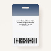 Werknemer Fotobalk Code Logo Naam gradiëntbadjes Badge (Achterkant)