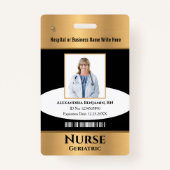 Werknemer Fotobalk Code Naam Aangepast Badge (Voorkant)