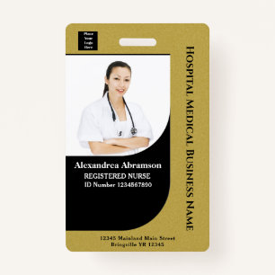 Werknemer Fotonaambalk Code Logo-ID Kaart Aangepas Badge