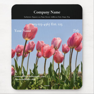 Werknemer Gift Mousepad Pink Tulips - HAMbyWG Muismat