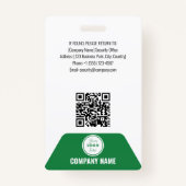 werknemer ID-badge groen Badge (Achterkant)