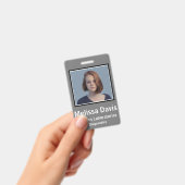 Werknemer ID Badge Steel Grey Vertical Design (Handheld)