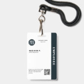 Werknemer-ID Bezoekerspas Aangepaste QR-code Badge (Voorzijde met lanyard)