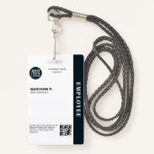 Werknemer-ID Bezoekerspas Aangepaste QR-code Badge (Voorkant met draagriem)