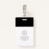 Werknemer ID QR Code Logo Foto Badge (Achterkant met clip)