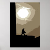 Werknemer in de vroege ochtend poster (Voorkant)