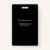 Werknemer Logo Foto-ID zwart Badge (Achterkant)