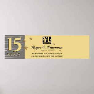 Werknemer mijlpaal ondertekening banner poster