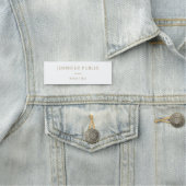 Werknemer Moderne Elegant Professional Sjabloon Naamplaatje (In situ)