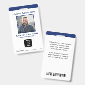 Werknemer Naam Fotobalk Code Aangepaste badge (Voor- en achterkant)