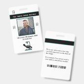 Werknemer Naam van de Logo van de Fotosterbalk Badge (Front & Back)