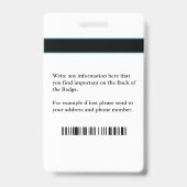 Werknemer Naam van de Logo van de Fotosterbalk Badge (Back)