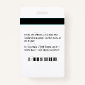 Werknemer Naam van de Logo van de Fotosterbalk Badge (Achterkant)