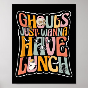 Werknemer schoolkantine Terug naar school Hallowee Poster