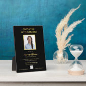 Werknemer van de logo-fotoplaat van de maand fotoplaat (Zijkant)