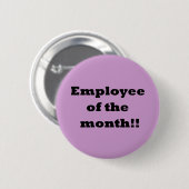 Werknemer van de maand ronde button 5,7 cm (Voorkant /achterkant)