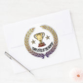 werknemer van de maand ronde sticker (Envelop)