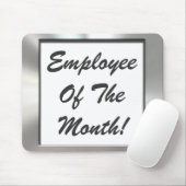 Werknemer van de maand! Silver Lijst Mousepad Muismat (Met muis)
