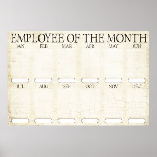 werknemer van de maandvertoning voor 4x6 foto's poster