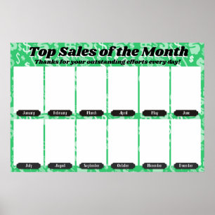 werknemer van de maandvertoning voor 4x6 foto's poster