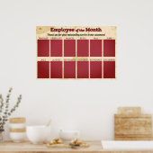 werknemer van de maandvertoning voor 4x6 foto's poster (Keuken)