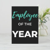 werknemer van het jaar bedankkaart (Staand voorkant)