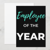 werknemer van het jaar bedankkaart (Voorkant / Achterkant)