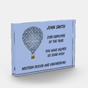 Werknemer van het jaar Warmluchtballonherkenning P Fotoblokken