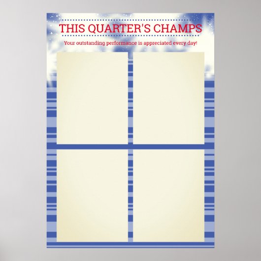 Werknemer van het maandelijkse driemaandelijkse po poster (Voorkant)