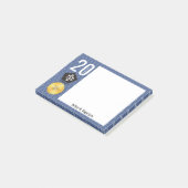 Werknemermijlpaal 20-jaars blocnote post-it® notes (Schuin)