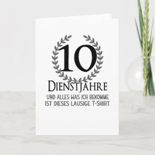 Werknemers Bedrijfsfeest 10 Jaar Bedrijf Kaart