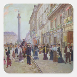 Werknemers die de Maison Paquin verlaten Vierkante Sticker