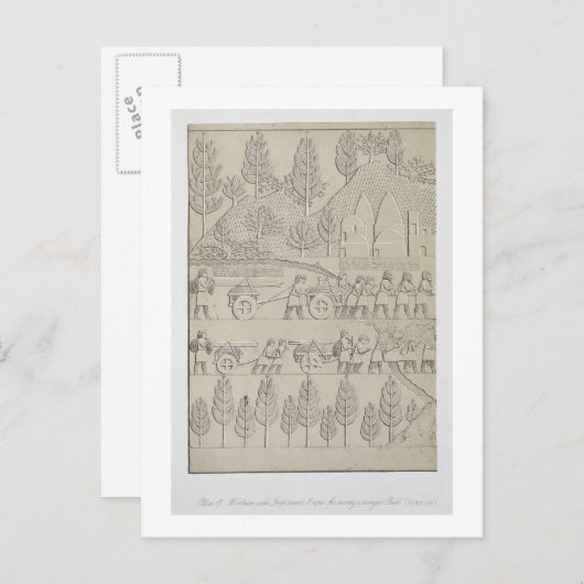 Werknemers met gereedschap en touwen voor het verp briefkaart (Voorkant / Achterkant)