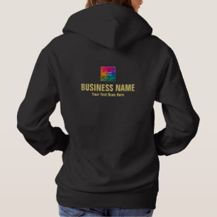 Werknemers uploaden Logo vrouwen zwart en goud Hoodie