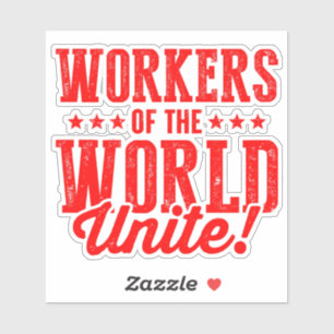 Werknemers van de WereldUNITE! Sticker